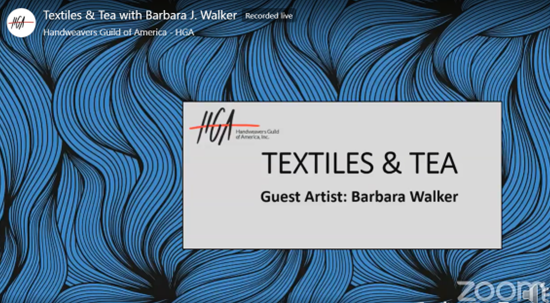 Textiles & Tea- Barbara J Walker - Fiber Artist - Image ©Barbara J. Walker